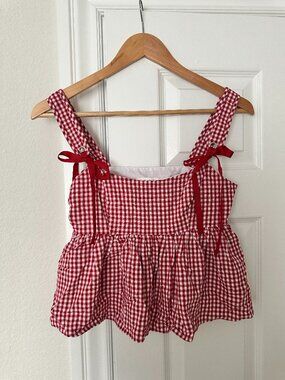 ASOS The Frolic Gingham Top